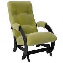 Кресло-маятник Неаполь Модель 12 (Венге-эмаль/Ткань Зеленый Verona Apple Green)
