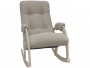 Кресло-качалка Неаполь Модель 11 (Дуб шампань-эмаль/Ткань Cветло-серый Verona Light Grey)